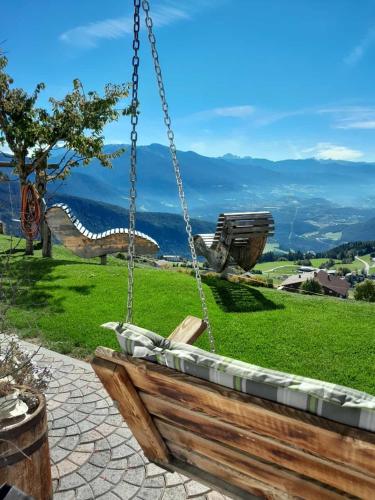 a swing in a park with a view at Pitznerhof in Maranza
