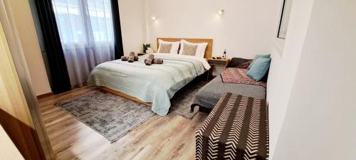 Postel nebo postele na pokoji v ubytování Thissio Central Onar