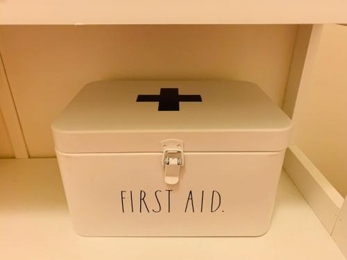 a first aid box with the words first aid at Amazing Views near Grand Canyon Skywalk in Meadview
