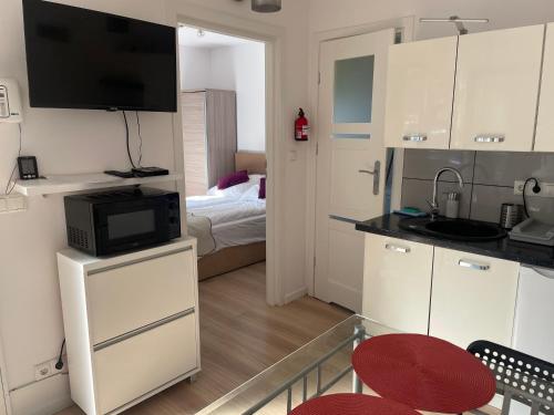 Dapur atau dapur kecil di Wakacyjny Dom na wyłączność "APARTAMENT LE SOLEIL"