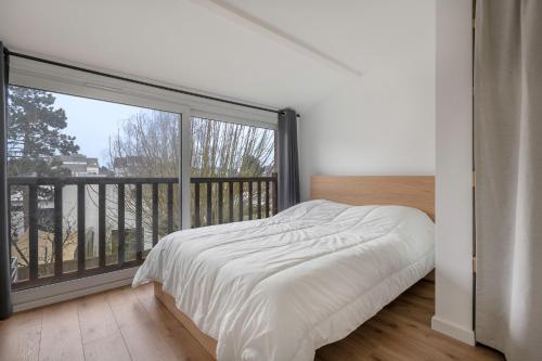 Posteľ alebo postele v izbe v ubytovaní Appartement à 350 mètres du Port du Pouliguen!