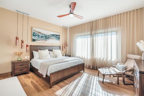 Postel nebo postele na pokoji v ubytování Harmonious Apartment in Loft Cap Cana D4D
