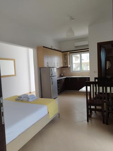 Kuchyň nebo kuchyňský kout v ubytování Iris Apartments Ksamil