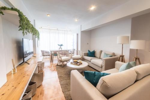 Televízia a/alebo spoločenská miestnosť v ubytovaní Brisa Marina - Apartamento a 3 minutos andando de la playa