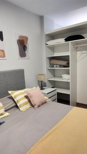 a bedroom with a bed and a closet at Recoleta 2 amb in Buenos Aires