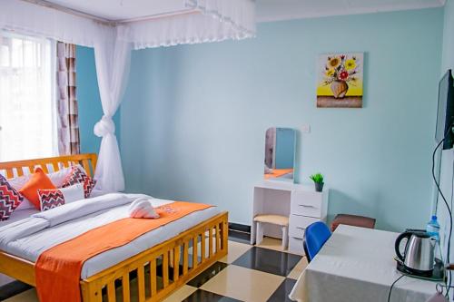 Ένα ή περισσότερα κρεβάτια σε δωμάτιο στο Diamond Rock Guest House