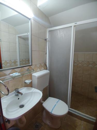 Kúpeľňa v ubytovaní Hotel Koliba na Grzi