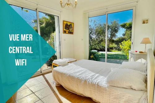 Les agapanthes - vue mer