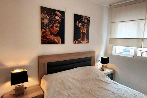 Postel nebo postele na pokoji v ubytování Apartamento Antina 12 en Santa Pola
