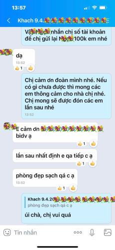 a screenshot of a text message with the same text as a wish list at Friendly villa SH Đại Lải 4 phòng ngủ in Phúc Yên