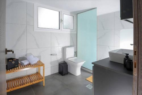 Et badeværelse på Marie's Luxury city center apartment