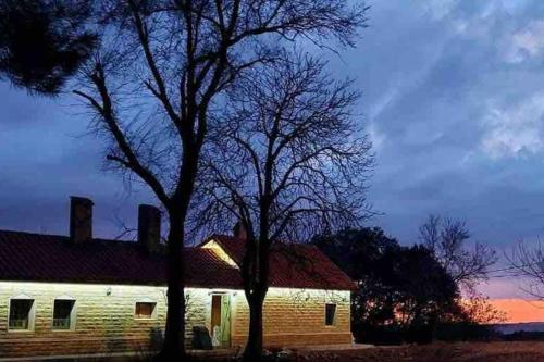 a building with two trees in front of it at Chalet nina in Azrou