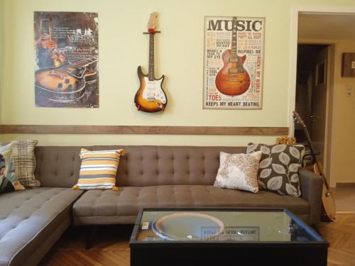 A seating area at Still got the blues