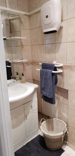 Koupelna v ubytování Gîte de l'Orchidée
