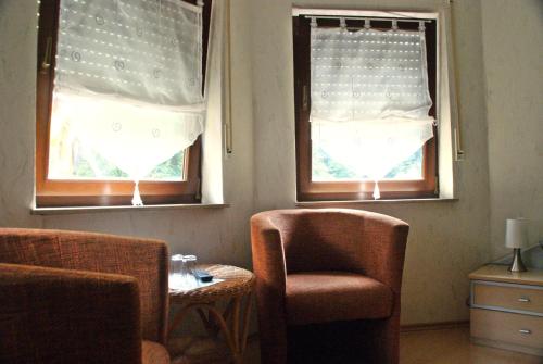 Ruang duduk di Pension Belzer