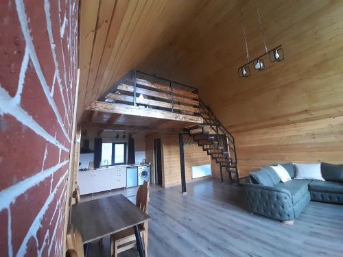 Posezení v ubytování Kera Cottages Kazbegi
