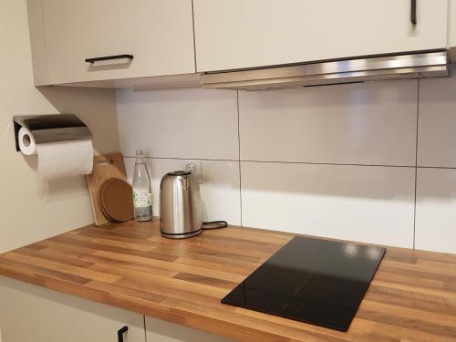 Dapur atau dapur kecil di Aurelia Apartament Dziwnów SPA