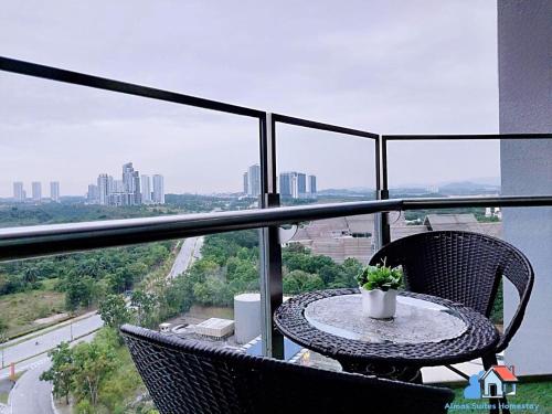 Balkoni atau teres di Almas Suites @ Puteri Harbour