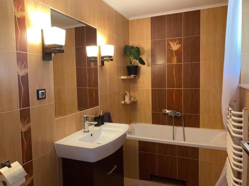 Kúpeľňa v ubytovaní Zielone Tarasy na Kaszubach