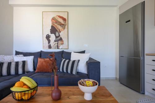 Χώρος καθιστικού στο Stone Project Villa