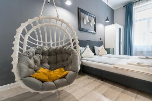 Posteľ alebo postele v izbe v ubytovaní Trendy Design Apartment