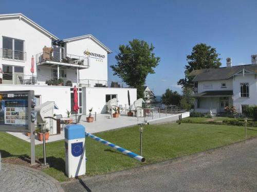 a gas pump in front of a building at Appartement Nr 02 im Sonnenbad in Sassnitz