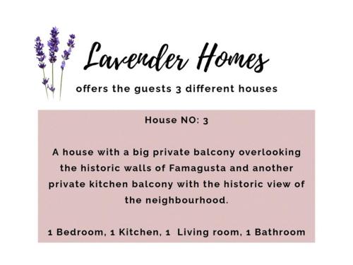 casas de lavanda ofrecen a los huéspedes diferentes casas no una casa en Lavender Homes, Walled City en Famagusta