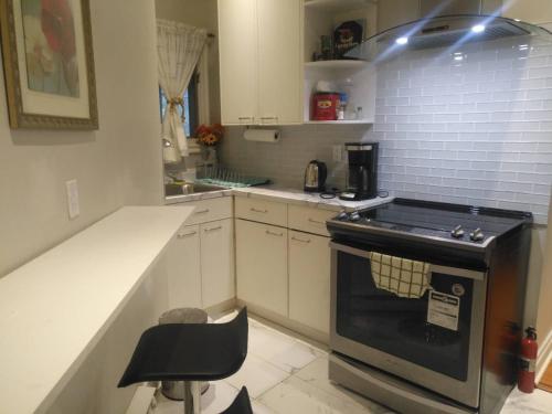 Η κουζίνα ή μικρή κουζίνα στο Lakeview private suite-Twin or king