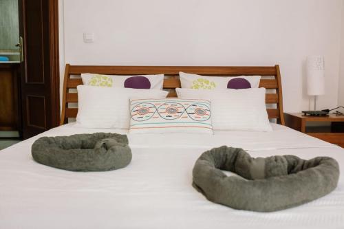 ベナルマデナにあるApartamento Le Soleilのベッド1台(動物用タオル2枚付)