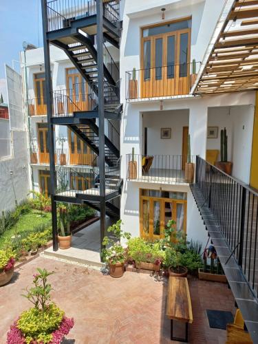 Balkón nebo terasa v ubytování Santa Cecilia Hotel