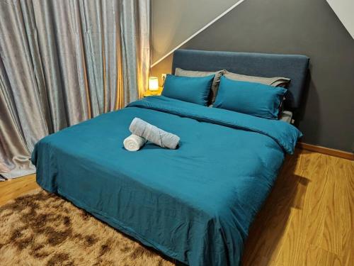 Katil atau katil-katil dalam bilik di Infinity Pool 2BR Suite 7pax @Beacon @Georgetown