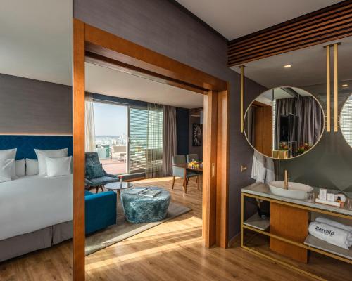 Postel nebo postele na pokoji v ubytování Barceló Anfa Casablanca