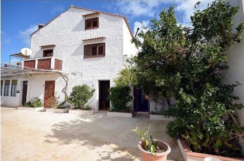 a large white house with a large yard at B&B Raggio Verde in Castelluzzo