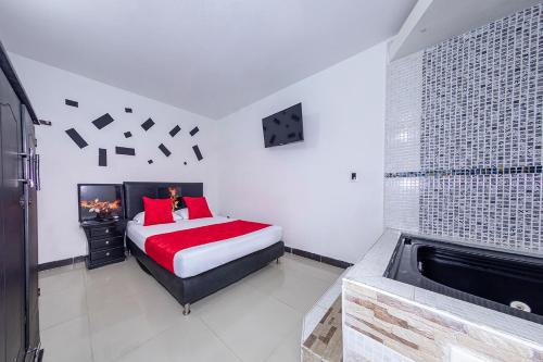Katil atau katil-katil dalam bilik di Hotel Confort Obelisk