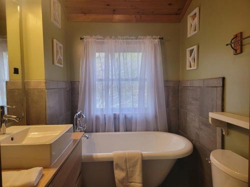 O baie la 1 bedroom with a loft and hot tub cabin 45 minutes to Asheville