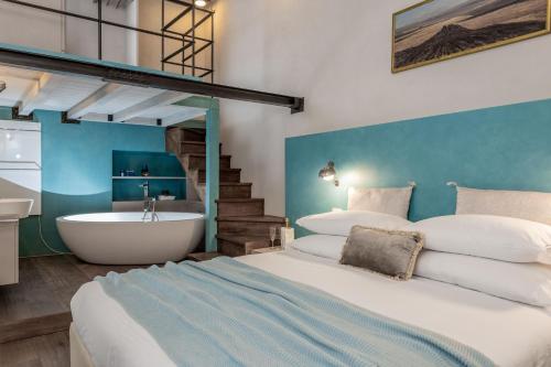 Letto o letti in una camera di Design apt near Spanish Step