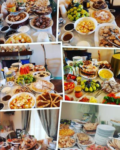 a collage of pictures of food on a table at Agriturismo Colleverde Capalbio in Capalbio