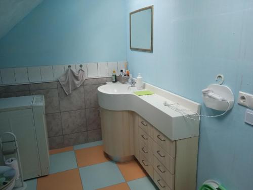 Koupelna v ubytování LINDENHOF WALDHEIM