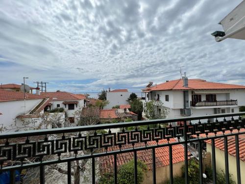 a view from the balcony of a house at Studio Nikiti Beach in Nikiti