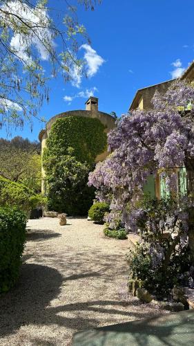 Κήπος έξω από το Logis Hôtel Castel Mouisson