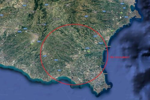 ロゾリーニにあるcasa vacanza Nonna Linaの赤丸地図