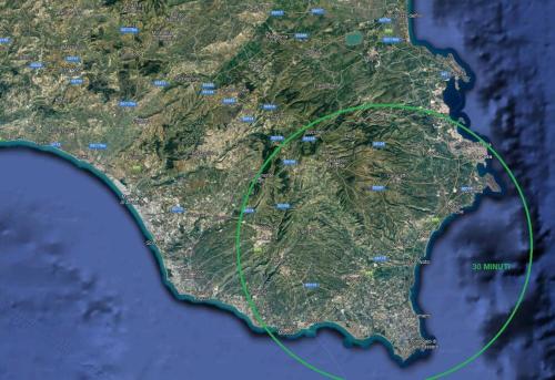 ロゾリーニにあるcasa vacanza Nonna Linaの都市・水の衛星地図