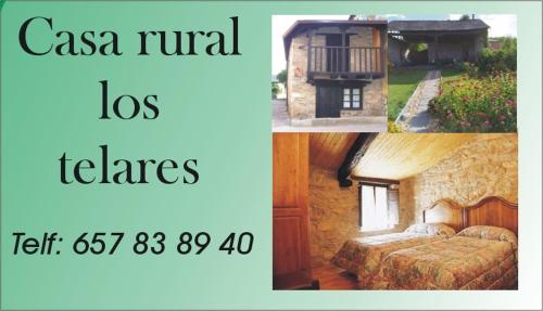 a collage of pictures of a room with a bed at Las Medulas Los Telares in Las Médulas