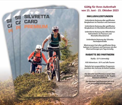 a flyer of two people riding bikes on a trail at Sportapart Garni Mallaun in See