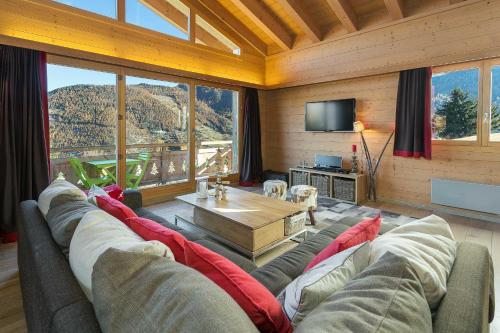 Μια τηλεόραση ή/και κέντρο ψυχαγωγίας στο Chalet Mon Ours