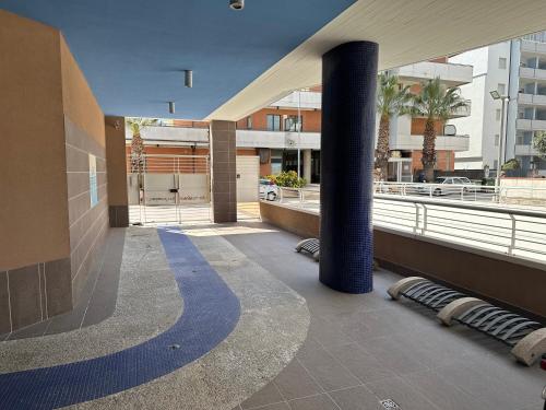a view of a building with a hallway with columns at Be Chic in Alba Adriatica