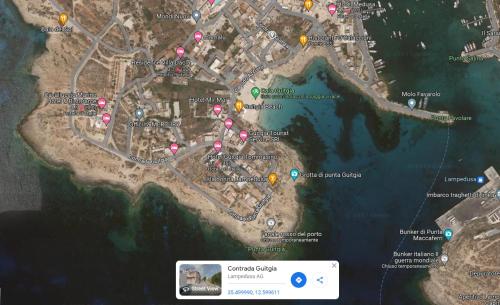 a detailed map of the island of civitas at Casa di Nonno Gerlando in Lampedusa