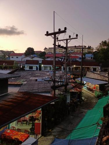 an overhead view of a town with a lot of buildings at Kata S.T House 2 in Phuket