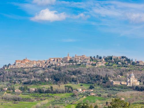a town on top of a hill with houses at Holiday Home Casa Campau by Interhome in Montepulciano