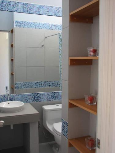 Salle de bains dans l'établissement Casa Vichayito